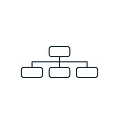 Flow chart thin line icon