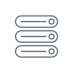 Server rack thin line icon