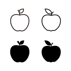 Apple icons vector. Apple sign and symbols for web design.