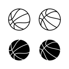 Basketball icons vector. Basketball ball sign and symbol