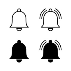 Bell Icons vector. Notification sign and symbol for web site design