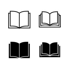Book icons vector. open book sign and symbol. ebook icon