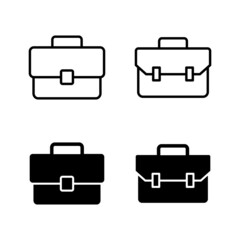 Briefcase icons vector. suitcase sign and symbol. luggage symbol.