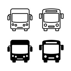 Bus icons vector. bus sign and symbol