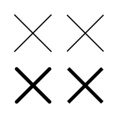 Close icons vector. Delete sign and symbol. cross sign