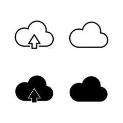 Cloud icons vector. cloud sign and symbol