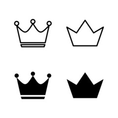 Crown icons vector. crown sign and symbol