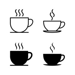 coffee cup icons vector. cup a coffee sign and symbol