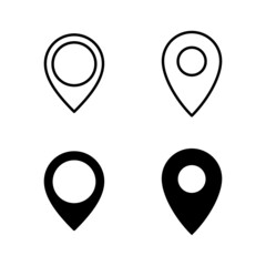Pin icons vector. Location sign and symbol. destination icon. map pin