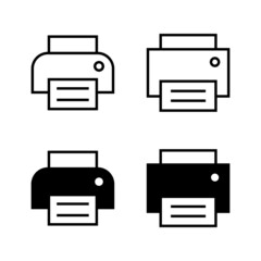 Print icons vector. printer sign and symbol