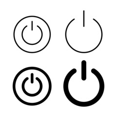 Power icons vector. Power Switch sign and symbol. Electric power