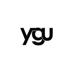 Obraz premium ygu letter original monogram logo design
