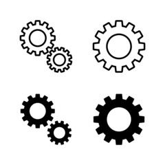 Setting Icons vector. Cog sign and symbol. Gear Sign