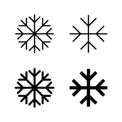 Snow icons vector. snowflake sign and symbol