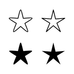 Star Icons vector. rating sign and symbol. favourite star icon