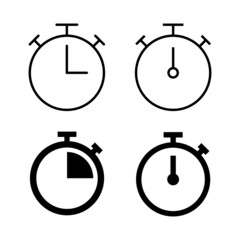 Stopwatch icons vector. Timer sign and symbol. Countdown icon. Period of time