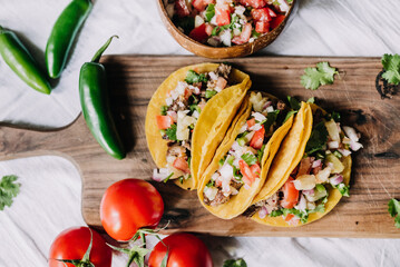 Ribeye street tacos with pineapple pico de gallo