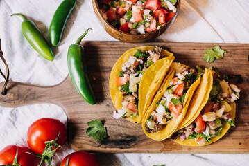 Ribeye street tacos with pineapple pico de gallo