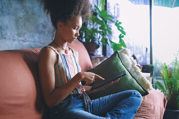 Sofa and wifi, nothing else needed stock photo