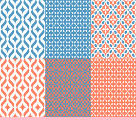 Seamless classic pattern set vector illustration, Seamless patterns for background