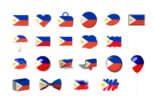 フィリピン　国旗イラスト21種