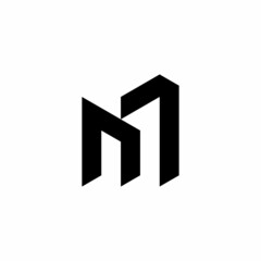 letter M logo design vector unique properties abstract