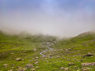 fog in the mountains