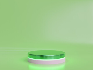 3d render of the circular platform for placing the product