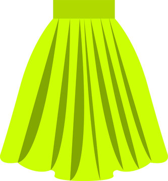 women skart yellow color. on white background. women fashion