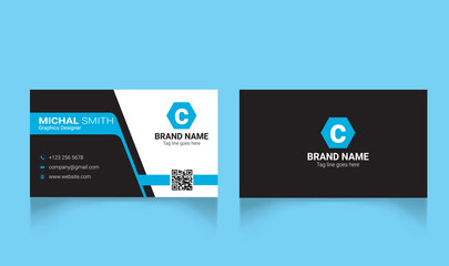 Fototapeta na wymiar professional creative stunning vertical business card design clean print ready