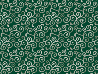 唐草模様の背景。手描きのシームレスパターン。