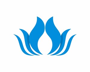 Logo blue flower on white background