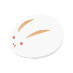 Obraz premium うさぎのイラスト 和菓子のおまんじゅう