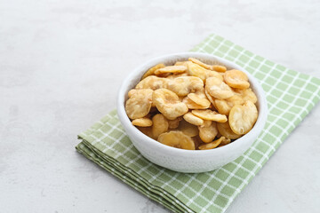 Koro beans (Kacang Koro or Kacang Parang), a type of legume, contain protein, a traditional snack from Indonesia
