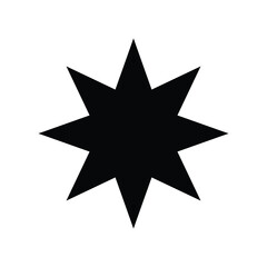 black and white star