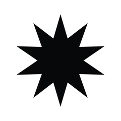 Obraz premium black star on white background