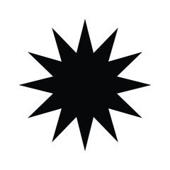 12 twelve star. illustration star icon. on white background