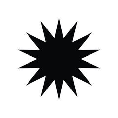 abstract black and white star icon