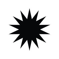 abstract black and white star icon