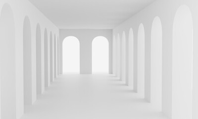 白い建物イメージ3DCGイラスト