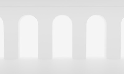 白い建物イメージ3DCGイラスト