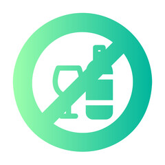 no alcohol gradient icon