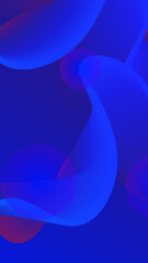 Abstract background using blue wave pattern with 3d effect, portrait size.
