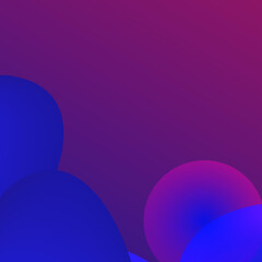 Abstract background using red and blue circle pattern with 3d effect and slightly blackish red, square size.