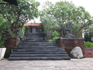 Fototapeta premium stone staircase in the garden