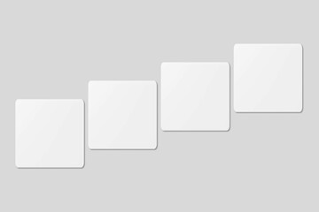 Fototapeta premium Blank square business card for mockup. 3D Render.