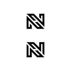 n h nh hn initial logo design vector template