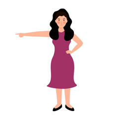 Angry wife concept vector illustration. Woman with angry emotion character in flat design on white background.