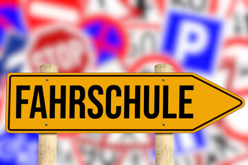 Verkehrsschilder und die Fahrschule
