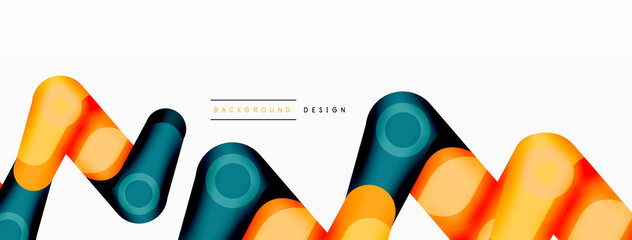 Modern stylish geometric background. Abstract round shapes composition for wallpaper, banner, background or landing